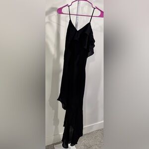 Chic Black High Low Dress